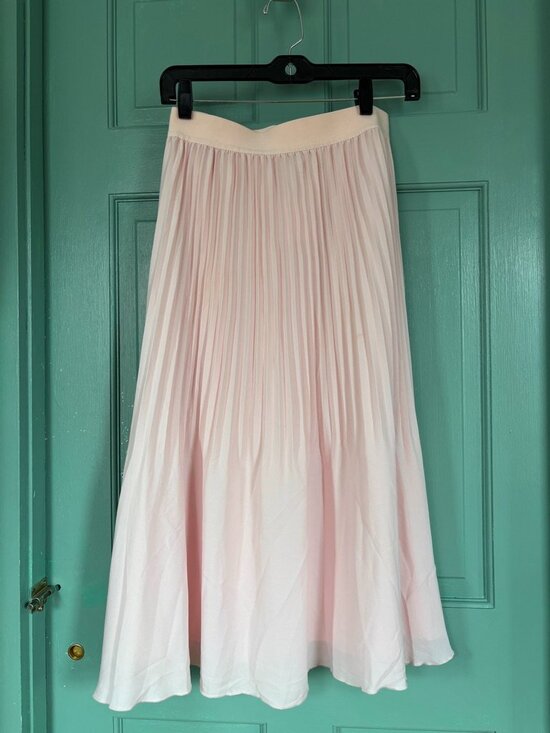 J. Crew Dresses & Skirts - J. Crew Blush Pink Pleated Midi Skirt NWT